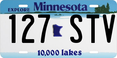 MN license plate 127STV