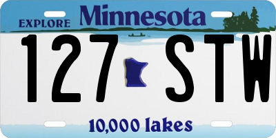 MN license plate 127STW