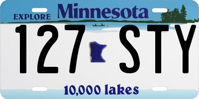 MN license plate 127STY