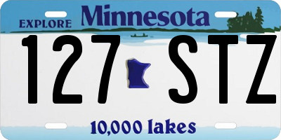 MN license plate 127STZ