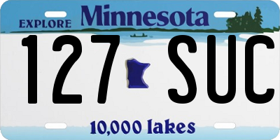 MN license plate 127SUC