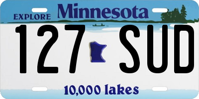 MN license plate 127SUD