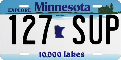MN license plate 127SUP