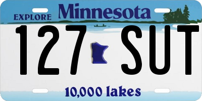 MN license plate 127SUT