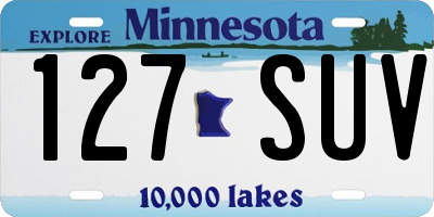 MN license plate 127SUV