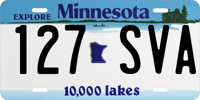 MN license plate 127SVA
