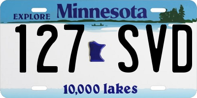 MN license plate 127SVD