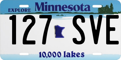 MN license plate 127SVE