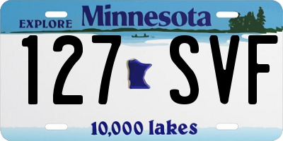 MN license plate 127SVF