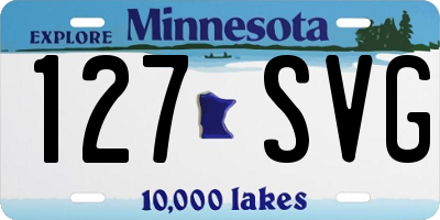 MN license plate 127SVG