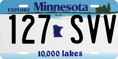 MN license plate 127SVV
