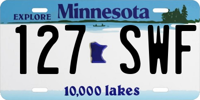 MN license plate 127SWF