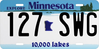 MN license plate 127SWG