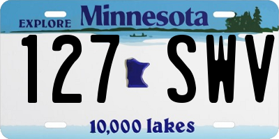 MN license plate 127SWV