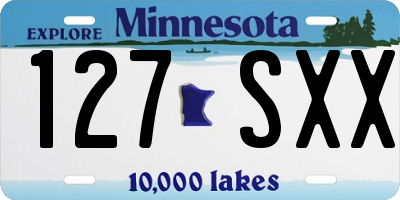 MN license plate 127SXX
