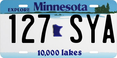 MN license plate 127SYA