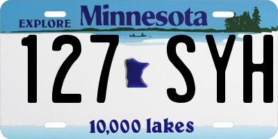 MN license plate 127SYH