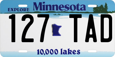 MN license plate 127TAD