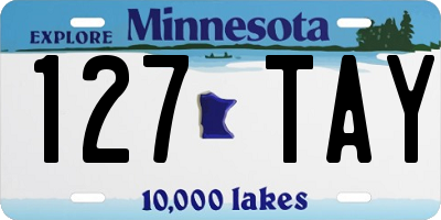 MN license plate 127TAY