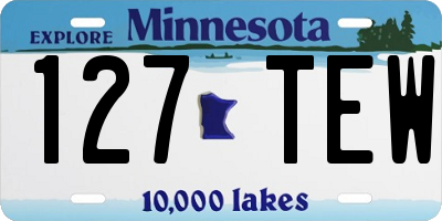 MN license plate 127TEW