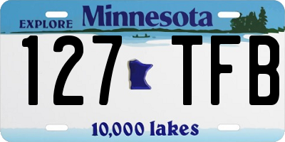 MN license plate 127TFB