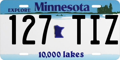 MN license plate 127TIZ