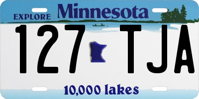 MN license plate 127TJA