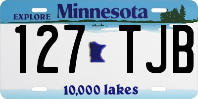 MN license plate 127TJB