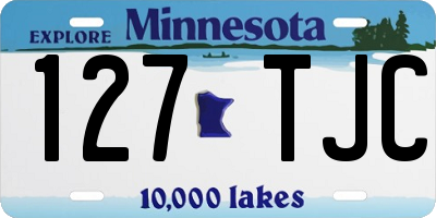 MN license plate 127TJC