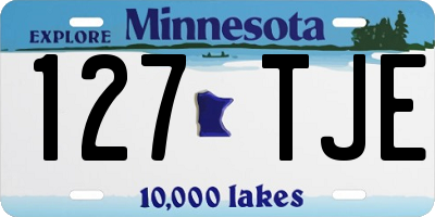 MN license plate 127TJE