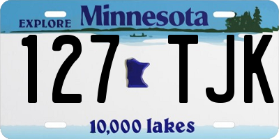 MN license plate 127TJK