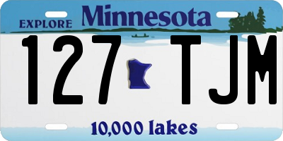 MN license plate 127TJM