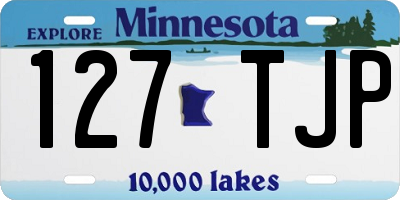 MN license plate 127TJP