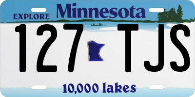 MN license plate 127TJS