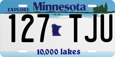 MN license plate 127TJU
