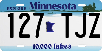 MN license plate 127TJZ