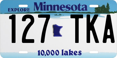 MN license plate 127TKA