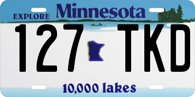 MN license plate 127TKD