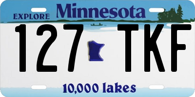 MN license plate 127TKF