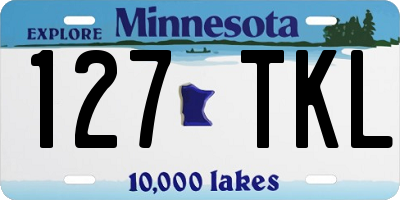MN license plate 127TKL