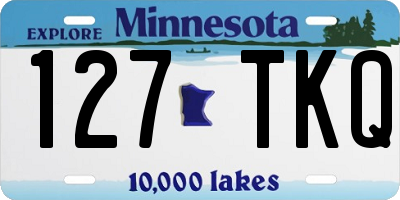 MN license plate 127TKQ