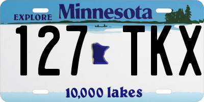 MN license plate 127TKX