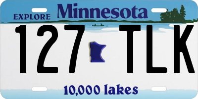 MN license plate 127TLK