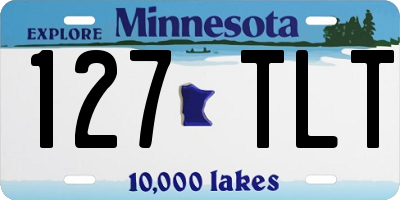 MN license plate 127TLT
