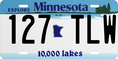 MN license plate 127TLW