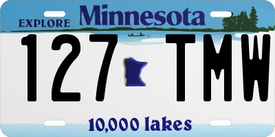 MN license plate 127TMW