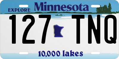 MN license plate 127TNQ