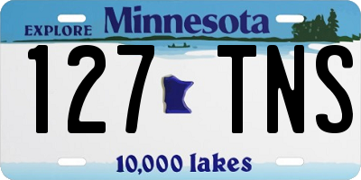 MN license plate 127TNS