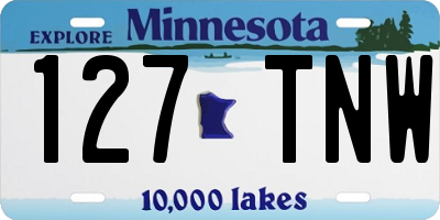 MN license plate 127TNW