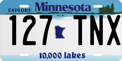 MN license plate 127TNX